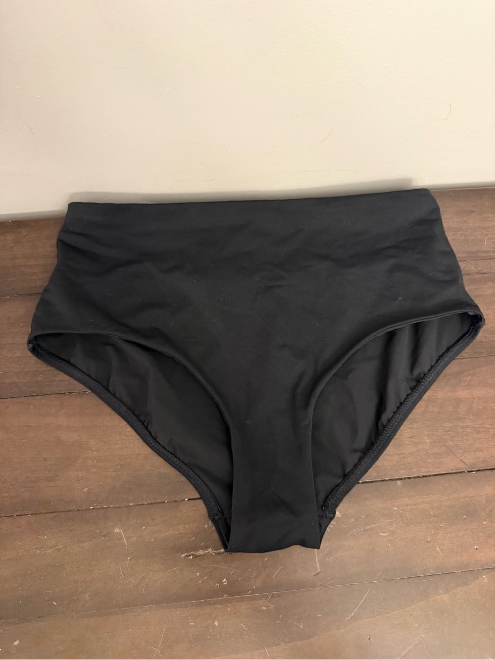 Athleta Black High Rise Full Coverage Swim Bikini Bottom Size Small